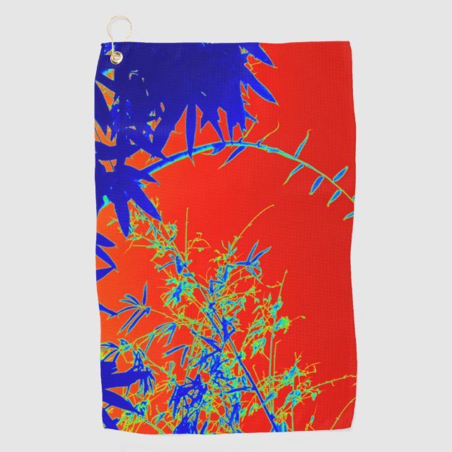 Serviette De Golf Vague bambou colorée (Devant)