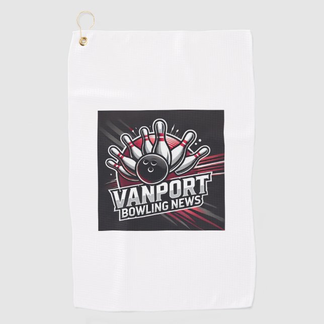 Serviette de golf VanPort Bowling News (Devant)