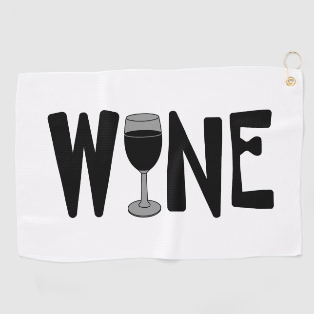 Serviette De Golf Verre à vin (Horizontal)