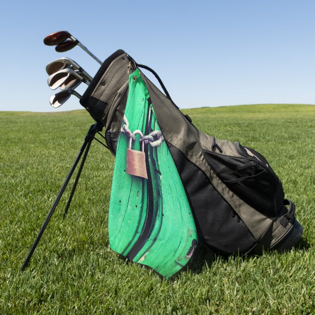 Serviette De Golf Verrouillage et chaîne (Vert)