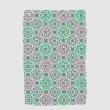 Vert émeraude gris motif géométrique