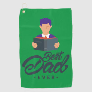 Serviette de golf verte avec un meilleur papa jama