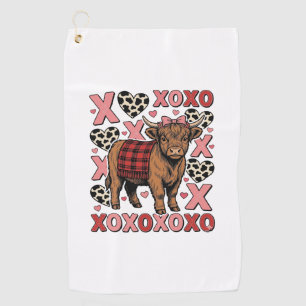 Serviette De Golf Vêtement vintage de la Saint-Valentin XOXO jolie v
