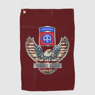 Serviette De Golf Vétéran de la 82e division aéroportée