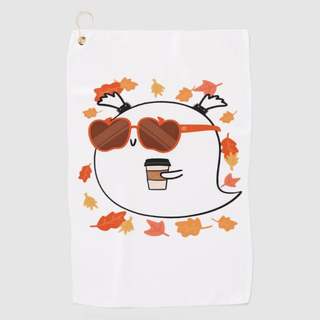 Serviette De Golf Vibes D'Automne Cute Ghost Classic T-Shirt (Devant)