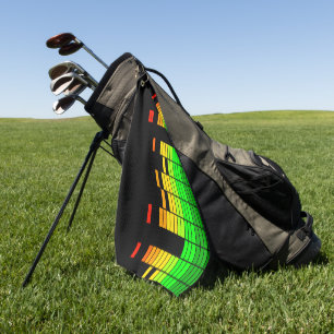 Serviette De Golf Vibes de l'égaliseur du Beat of DJ Music Black