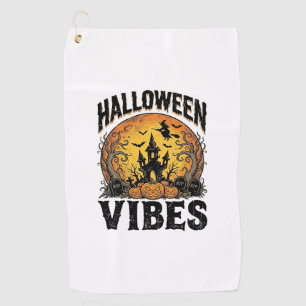 Serviette De Golf Vibes Halloween T-Shirt Vintage Lune Hantée Design