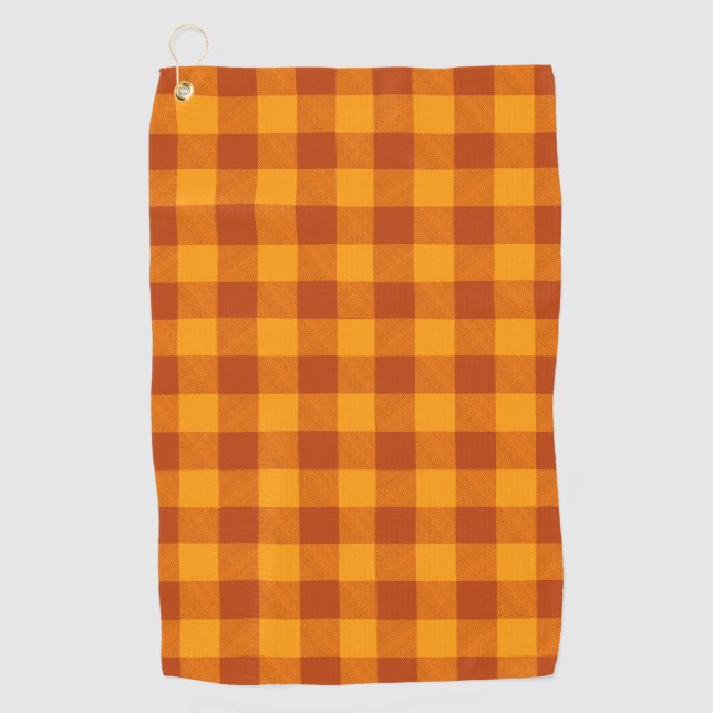 Serviette De Golf Vichy Tamisé Buffle Ambré (Devant)