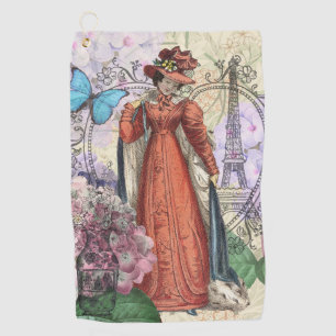Serviette De Golf Victorian Femme Rouge Classy Coloré