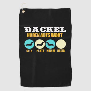 Serviette De Golf Vie amusante avec Dachshund Chien