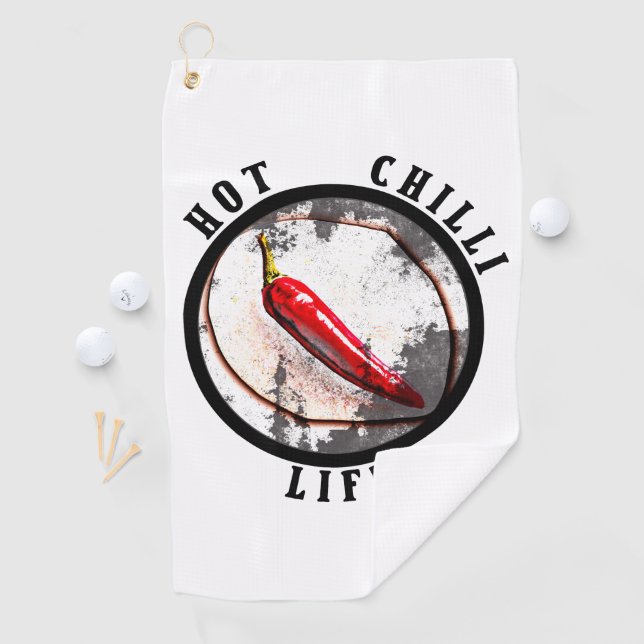 Serviette De Golf Vie de piment chaud  (En situation)