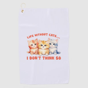 Serviette De Golf Vie sans chats (2)