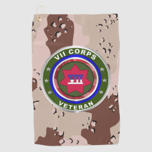Serviette De Golf VII CORPS Tempête du désert Vétérinaire