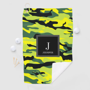 Serviette De Golf Ville urbaine personnalisée de Camo vert