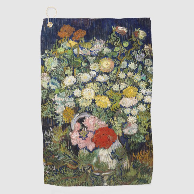 Serviette De Golf Vincent van Gogh - Bouquet de fleurs dans un vase (Devant)