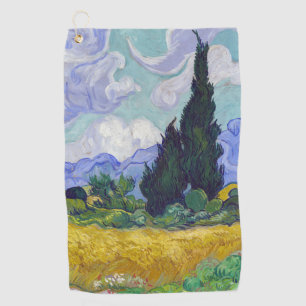 Serviette De Golf Vincent Van Gogh - Champ de blé avec cyprès