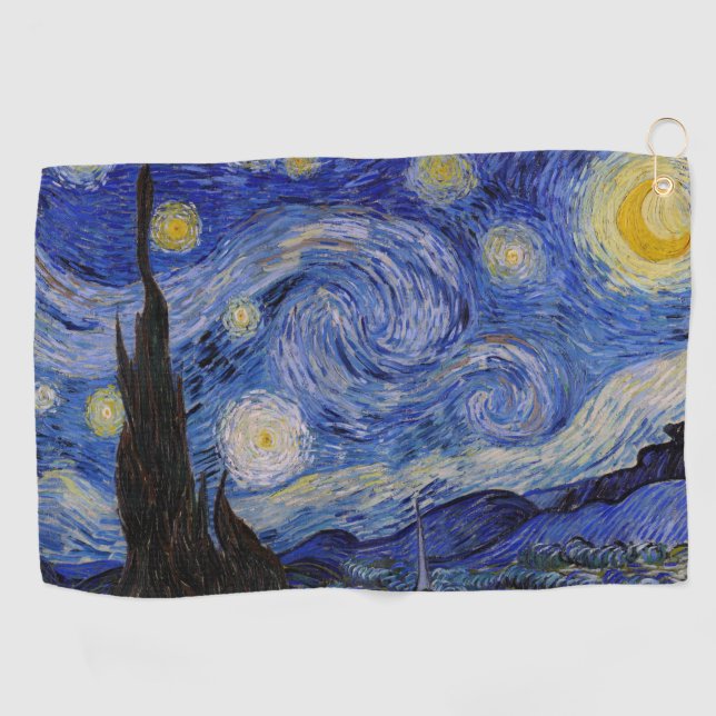 Serviette De Golf Vincent Van Gogh - La nuit étoilée (Horizontal)
