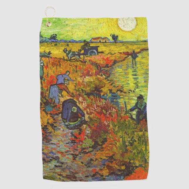 Serviette De Golf Vincent van Gogh - Le vignoble rouge (Devant)