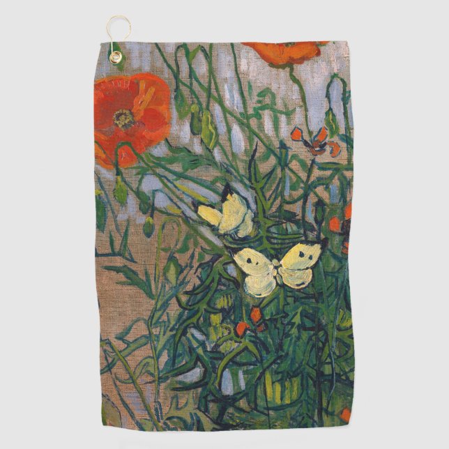 Serviette De Golf Vincent van Gogh - Papillons et papillons (Devant)