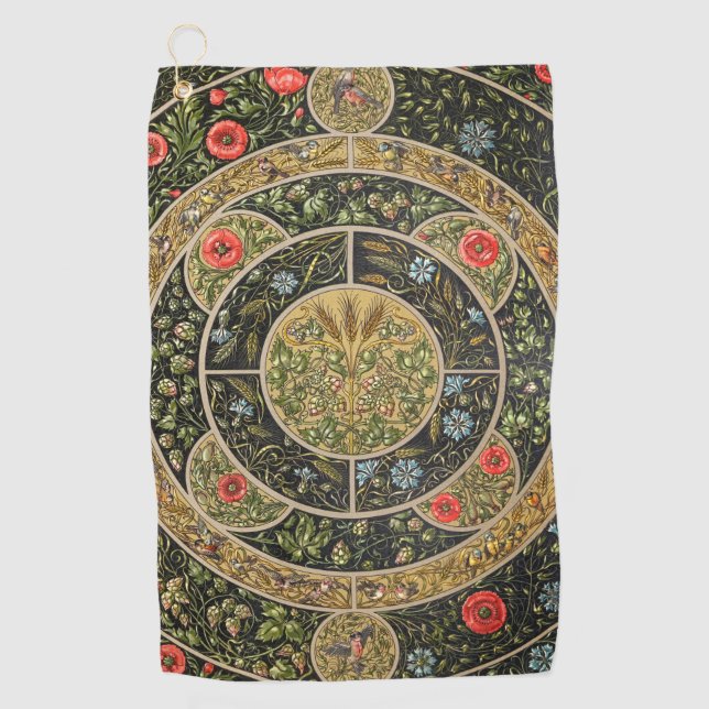 Serviette de golf Vintage Antique Design-1 (Devant)