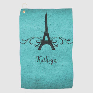 Serviette de golf Vintage turquoise