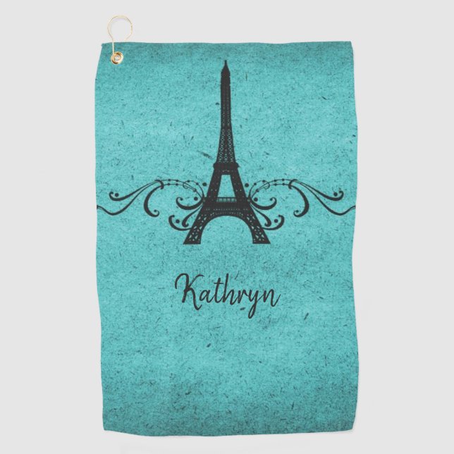 Serviette de golf Vintage turquoise (Devant)