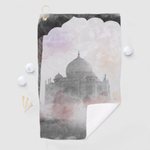 Serviette De Golf Vintage voyage de carte postale Taj Mahal