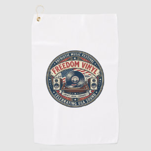 Serviette De Golf Vinyle de liberté patriotique Disque vinyle patrio