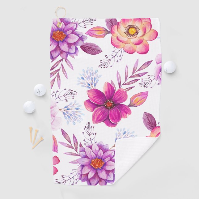 Serviette De Golf Violet rose (En situation)