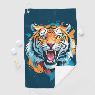 Serviette De Golf Visage de tigre torride