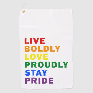 Serviette De Golf Vivez Vivement Amour Fièrement Rester Fière Golf S