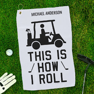 Serviette De Golf Voici comment je roule Funny Golfing Custom Golfin