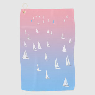 Serviette De Golf Voiliers de course en haute mer