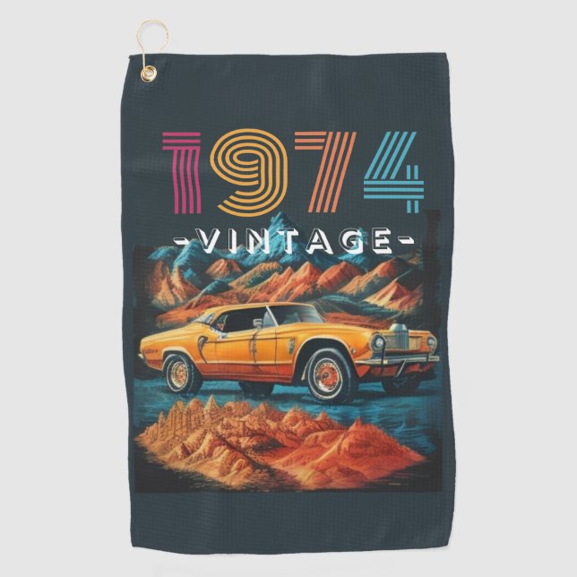 Serviette De Golf Voiture cool vintage 1974 (Devant)
