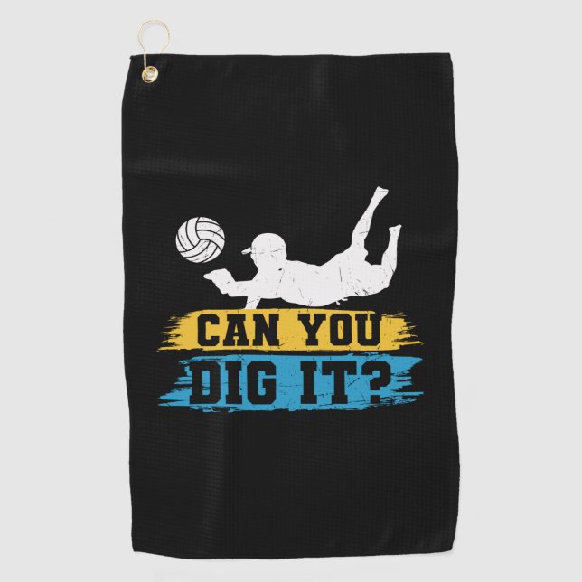 Serviette De Golf Volleyball Player | Can You Dig It (Devant)