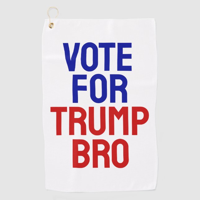 Serviette De Golf Vote Pour Trump Bro - Election 2024 (Devant)