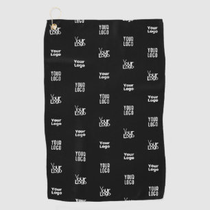 Serviette De Golf Votre logo   3 Logo Motif Design modifiable noir