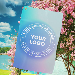 Serviette De Golf Votre logo Ombre de couleur de fond moderne et t