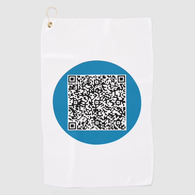 Serviette De Golf Votre QR Code Scan Info Golf Serviette Couleurs pe (Devant)