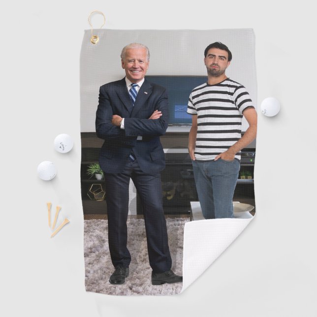 Serviette De Golf Vous avez rencontré le président Joe Biden | Ajout (En situation)