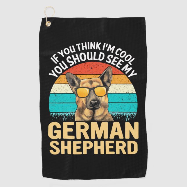 Serviette De Golf Vous Devriez Voir Mon Berger Allemand (Devant)