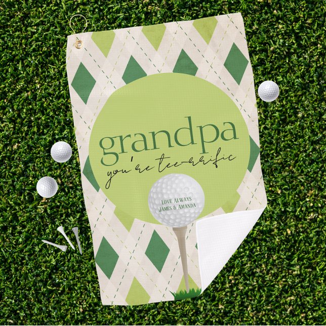 Serviette De Golf Vous êtes Tee-rrific Gift Golf Towel pour lui (Gift Golf Towel for the tee-rrific best by par Dad, Grandpa, Uncle, Step Dad or any golf lover!)