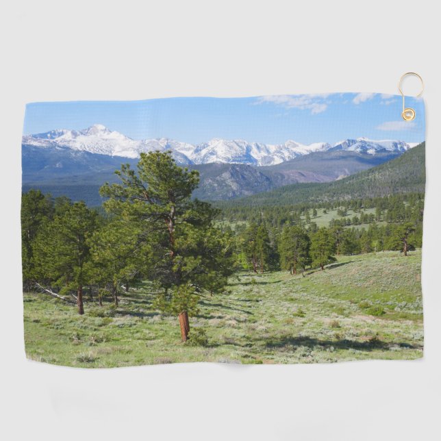 Serviette De Golf Vue de Rocky Mountain (Horizontal)