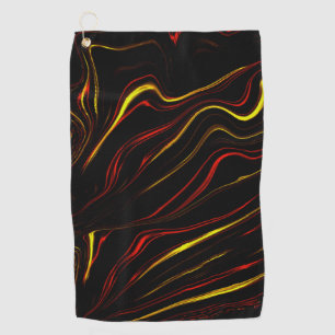 Serviette De Golf Wavy rouge or longues traces sur arrière - plan no