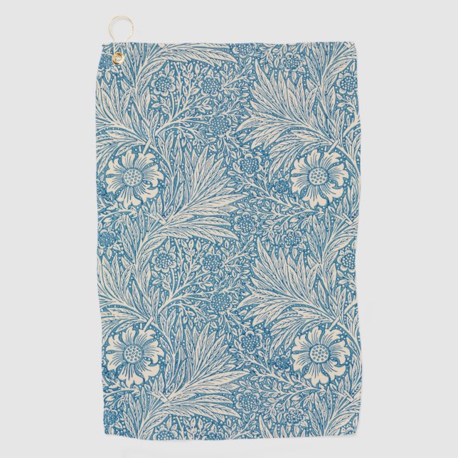Serviette De Golf William Morris - Elegant Blue Marigold (Devant)