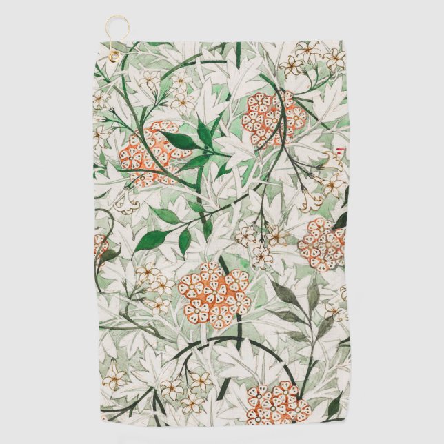 Serviette De Golf William Morris Jardin Fleur de Jasmin Classique (Devant)
