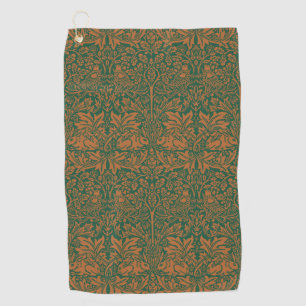 Serviette De Golf William Morris Lapin Frère Ambre Noir Motif