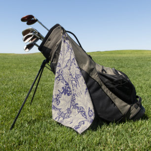 Serviette De Golf William Morris Motif Giroflée Bleu Antique