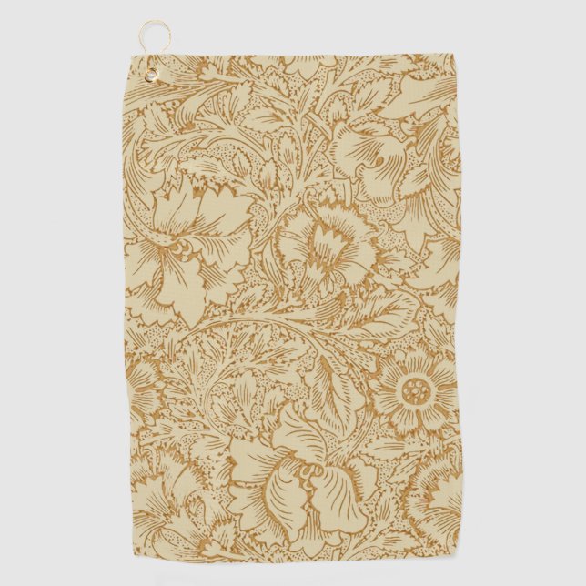 Serviette De Golf William Morris Papier peint floral Poppy (Devant)