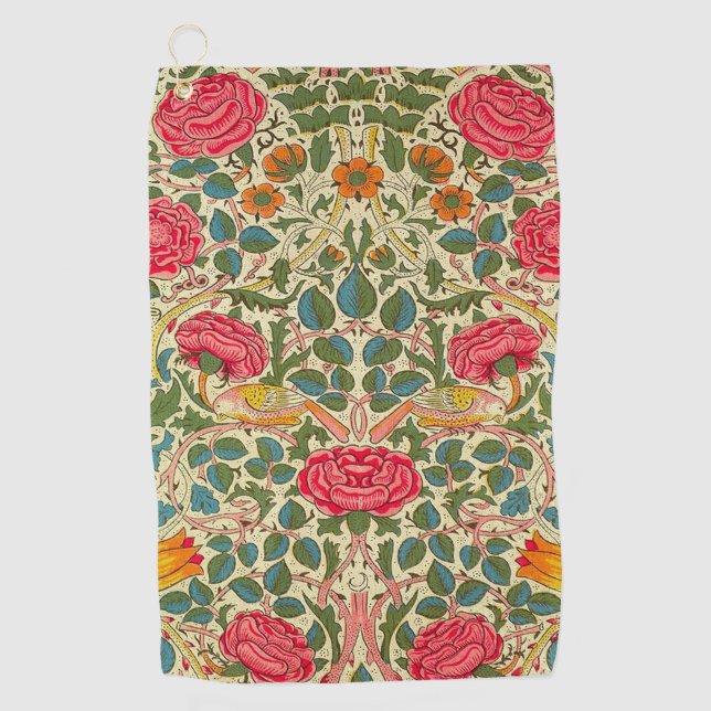 Serviette De Golf William Morris Rose Floral Chintz rose (Devant)